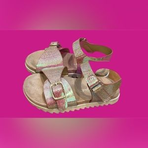 Cat & Jack Girls size 9 shimmer glitter sandals